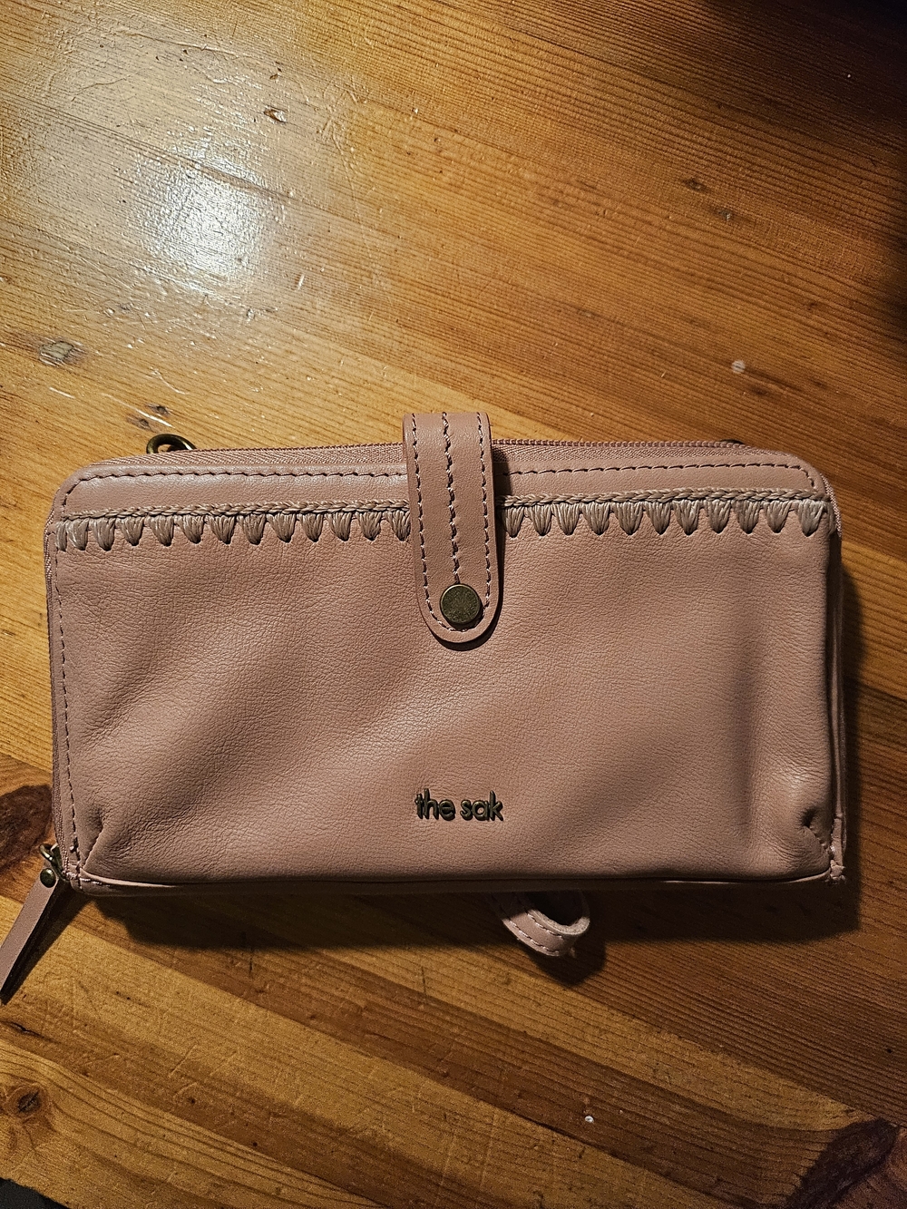 The Sak Women's Zip-Around Wallet in Blush Pink